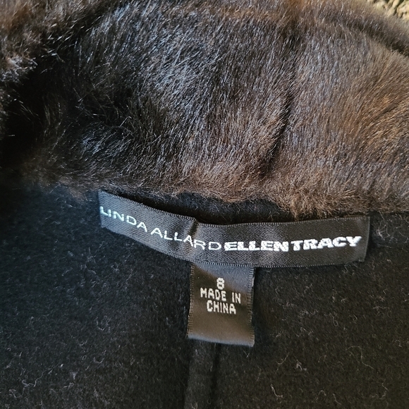 Wool Vest with Embroidery and Faux Fur Collar, Size Medium - Picture 8 of 10